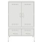 vidaXL Ντουλάπι Λευκό 68x39x101,5 εκ. από Χάλυβα