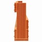 vidaXL Παπουτσοθήκη Επιτοίχια 2 τεμ. Μελί 59x8,5x23,5 εκ. Μασίφ Πεύκο