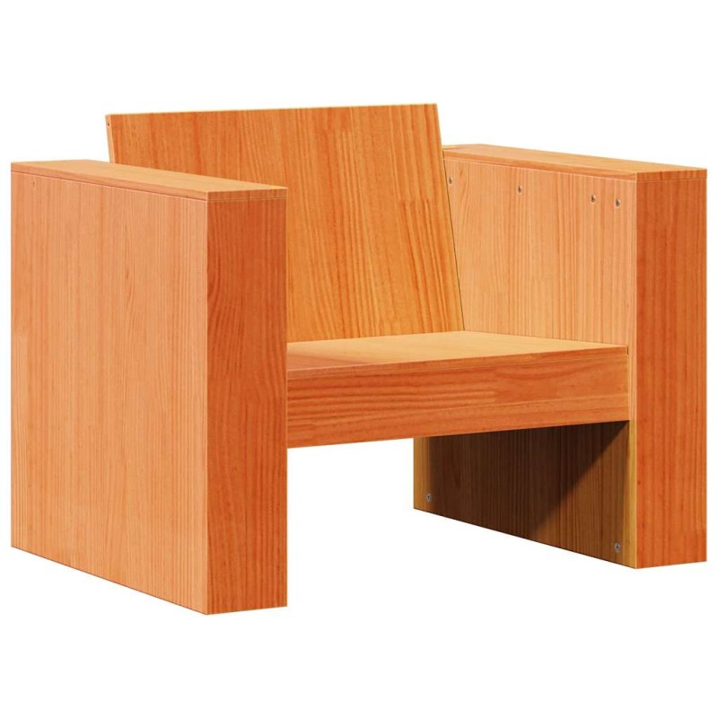 vidaXL Καναπές Κήπου Καφέ Κεριού 79x60x62 εκ. από Μασίφ Ξύλο Πεύκου