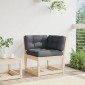 vidaXL Καναπές Κήπου Γωνιακός 73x73x78 εκ. Μασίφ Ξύλο Πεύκου Μαξιλάρια