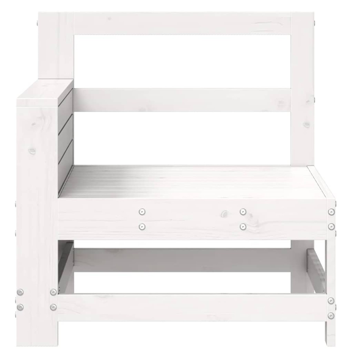 vidaXL Καναπές Κήπου με Μπράτσα Λευκό 69x62x70,5 εκ. Μασίφ Ξύλο Πεύκου