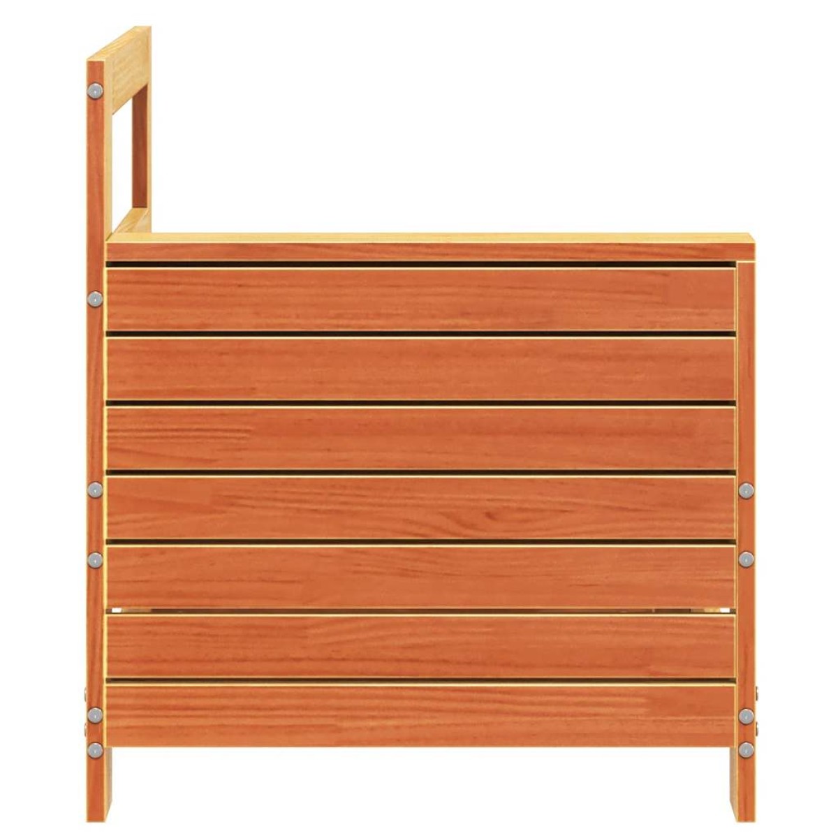 vidaXL Καναπές Κήπου με Μπράτσα Καφέ 69x62x70,5εκ. Μασίφ Ξύλο Πεύκου