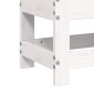 vidaXL Υποπόδιο Κήπου Λευκό 62x30x32 εκ. από Μασίφ Ξύλο Πεύκου