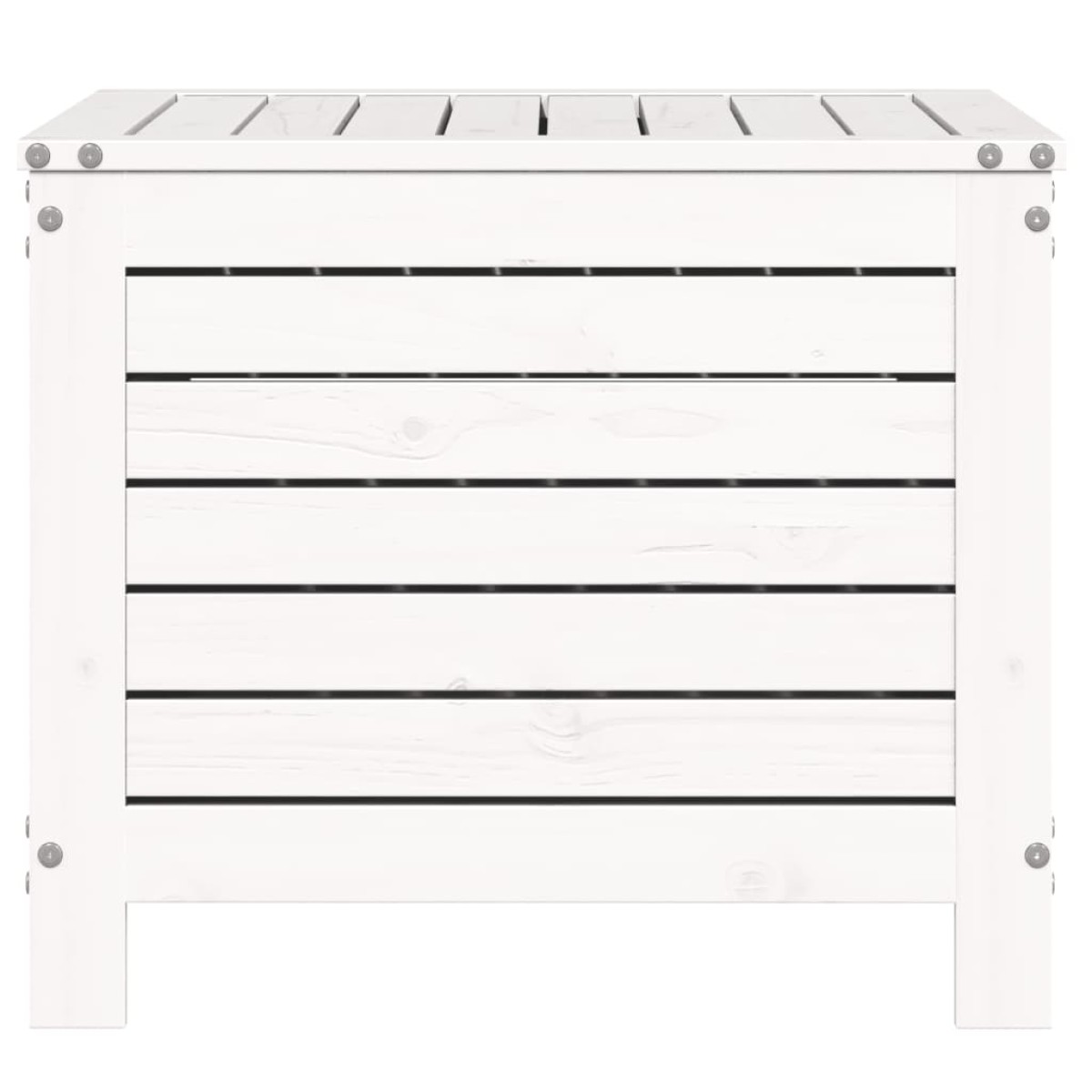 vidaXL Υποπόδιο Κήπου Λευκό 62x63,5x53,5 εκ. από Μασίφ Ξύλο Πεύκου