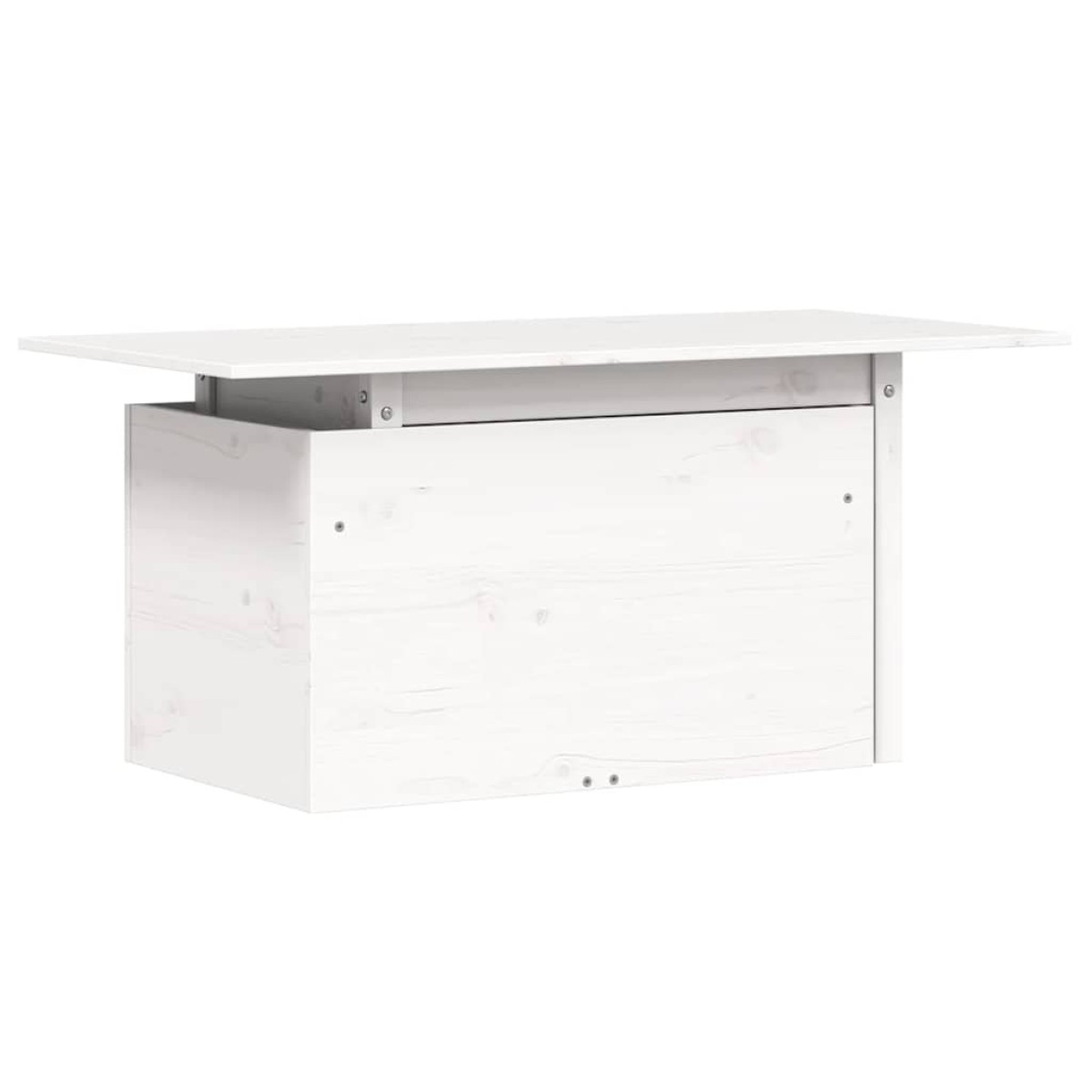 vidaXL Τραπέζι Κήπου Λευκό 100x50x75 εκ. από Μασίφ Ξύλο Πεύκου