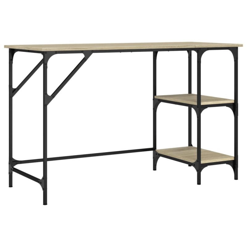 vidaXL Γραφείο Sonoma Δρυς 120x50x75 εκ. Μέταλλο & Επεξεργασμένο Ξύλο