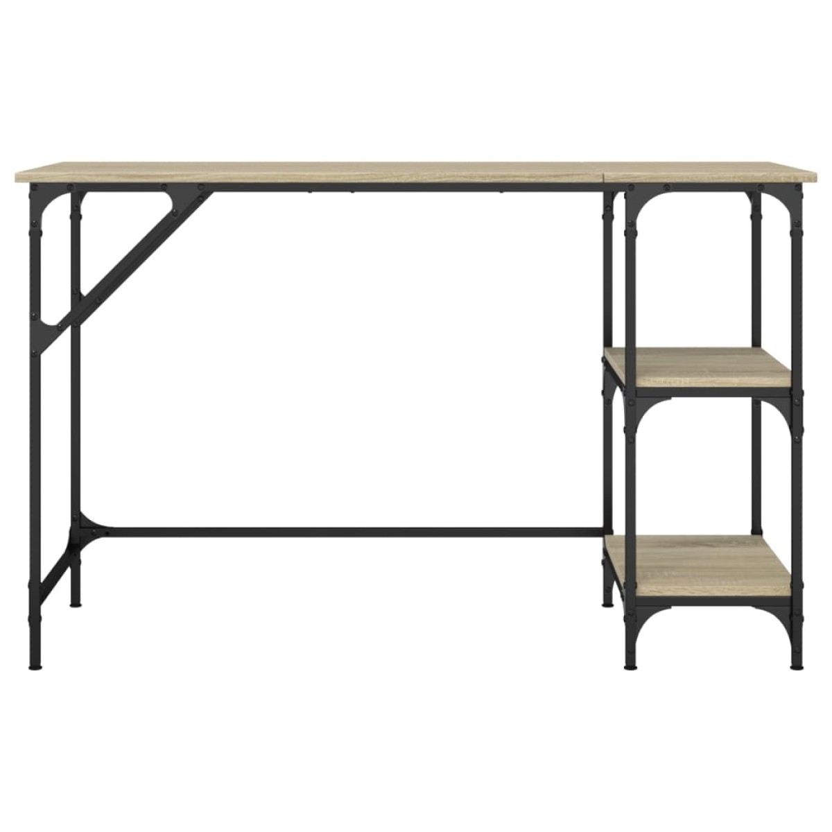 vidaXL Γραφείο Sonoma Δρυς 120x50x75 εκ. Μέταλλο & Επεξεργασμένο Ξύλο