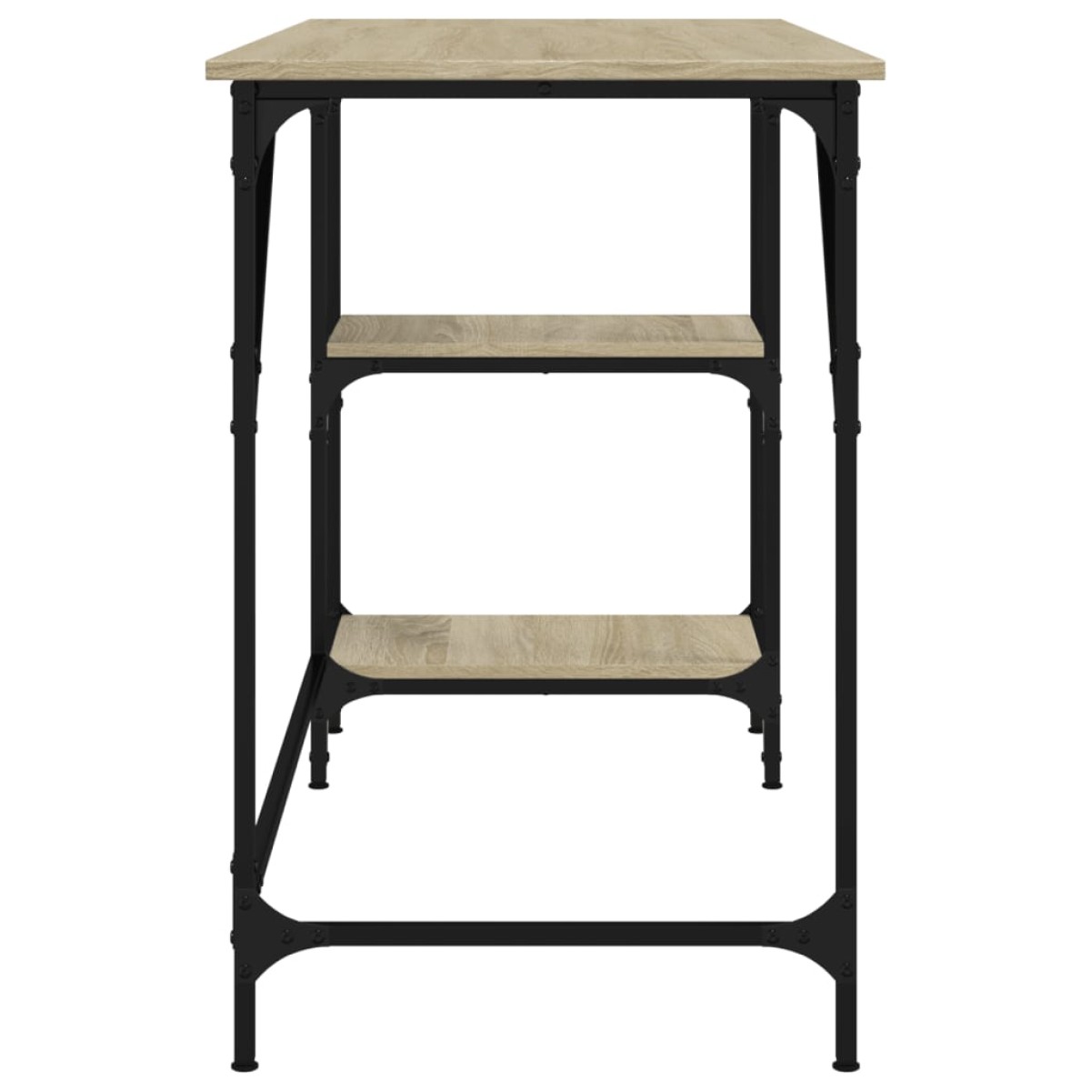 vidaXL Γραφείο Sonoma Δρυς 120x50x75 εκ. Μέταλλο & Επεξεργασμένο Ξύλο