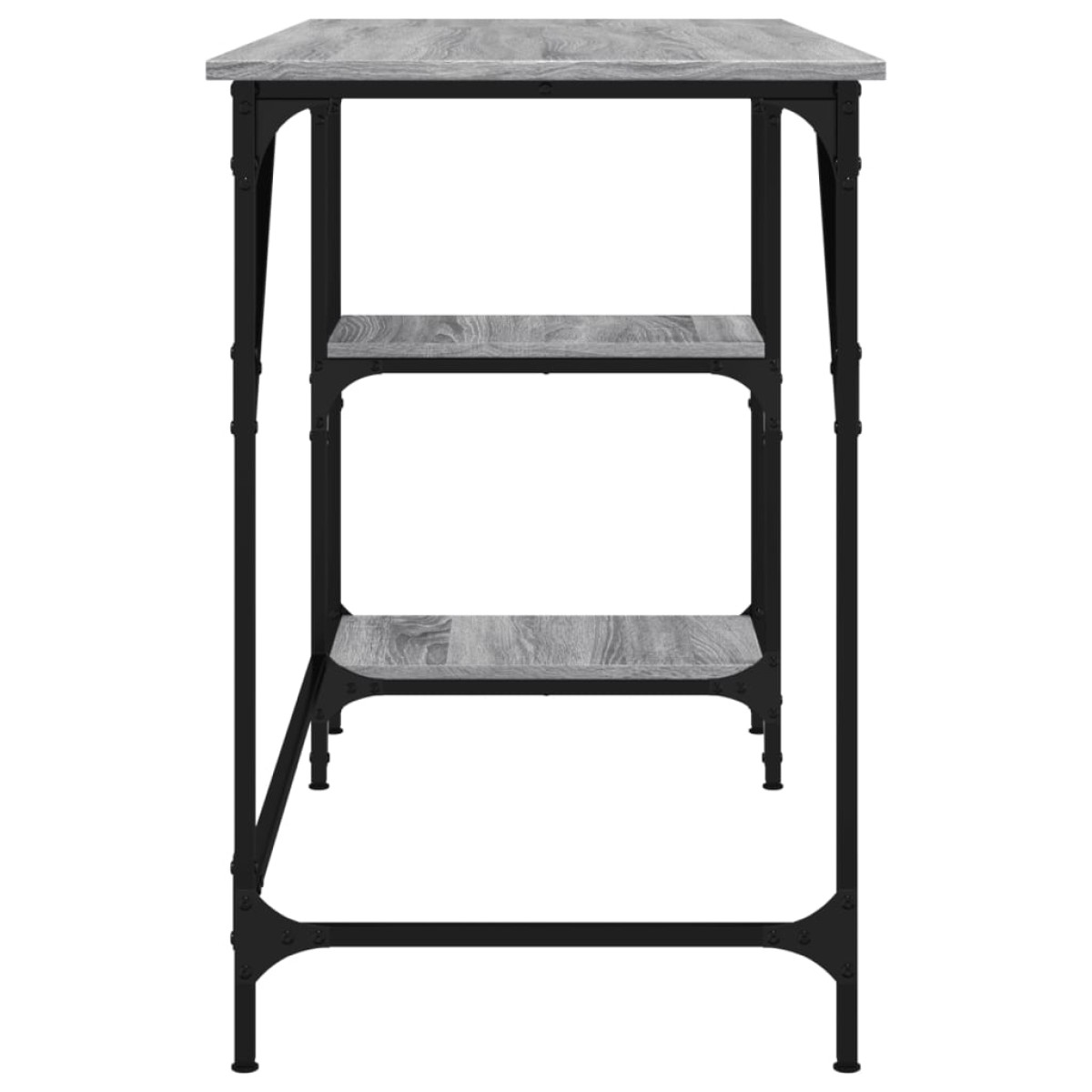 vidaXL Γραφείο Γκρι Sonoma 120x50x75 εκ. Μέταλλο & Επεξεργασμένο Ξύλο