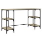 vidaXL Γραφείο Sonoma Δρυς 140x50x75 εκ. Μέταλλο & Επεξεργασμένο Ξύλο