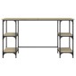 vidaXL Γραφείο Sonoma Δρυς 140x50x75 εκ. Μέταλλο & Επεξεργασμένο Ξύλο