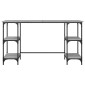 vidaXL Γραφείο Γκρι Sonoma 140x50x75 εκ. Μέταλλο & Επεξεργασμένο Ξύλο
