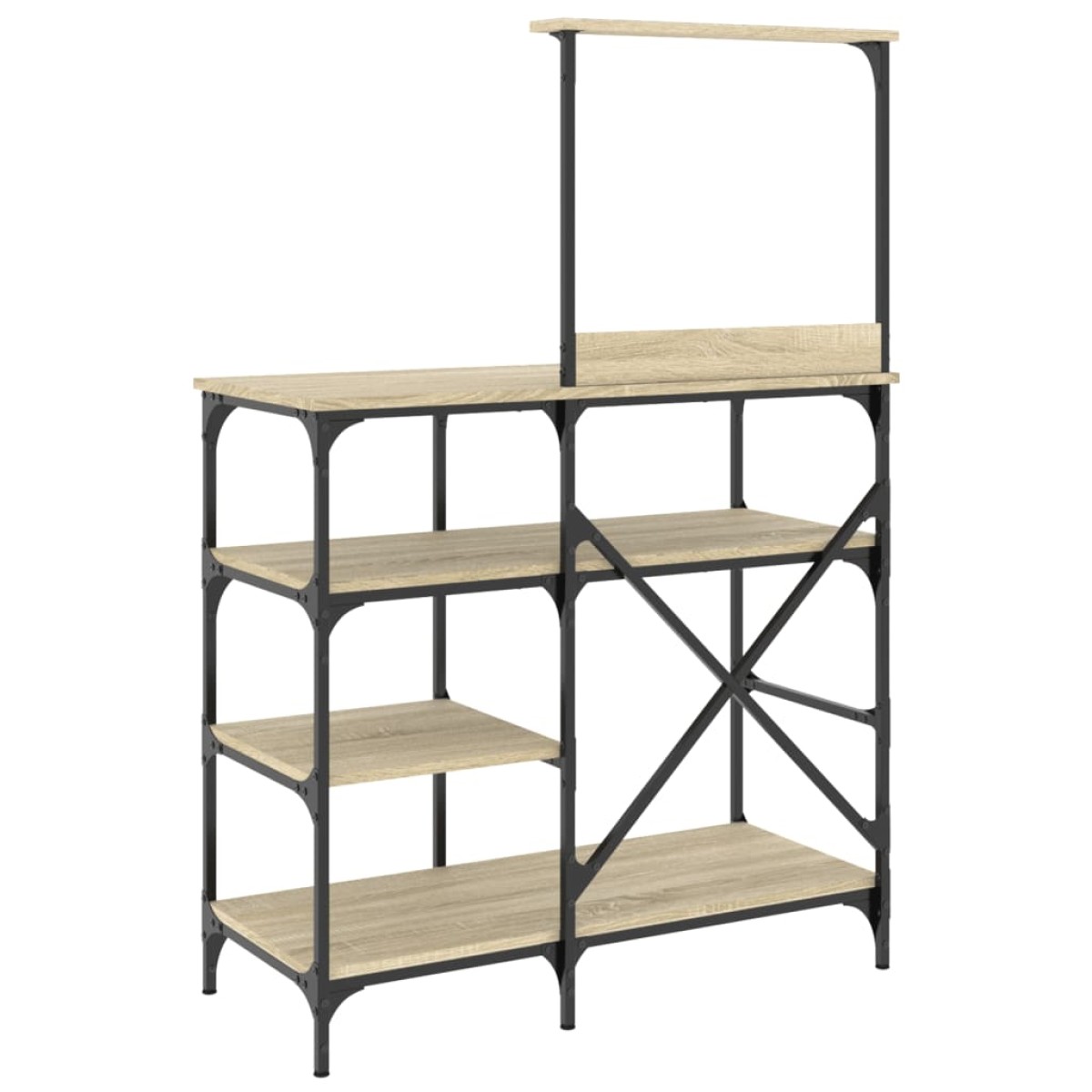 vidaXL Ραφιέρα Κουζίνας Sonoma Δρυς 90x40x132 εκ. Επ. Ξύλο & Μέταλλο