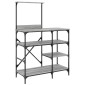 vidaXL Ραφιέρα Κουζίνας Γκρι Sonoma 90x40x132 εκ. Επεξ. Ξύλο/Μέταλλο