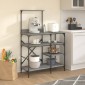 vidaXL Ραφιέρα Κουζίνας Γκρι Sonoma 90x40x132 εκ. Επεξ. Ξύλο/Μέταλλο