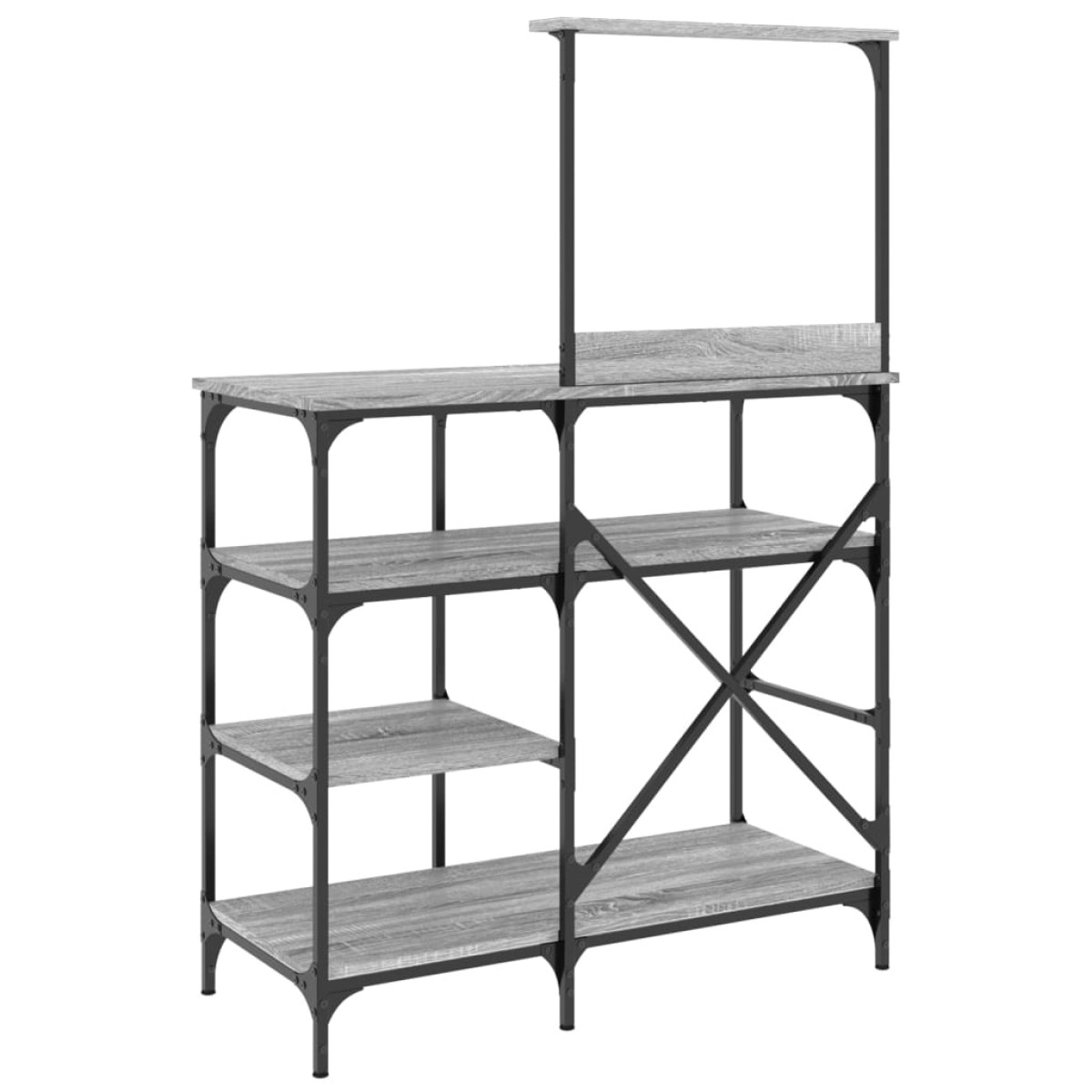 vidaXL Ραφιέρα Κουζίνας Γκρι Sonoma 90x40x132 εκ. Επεξ. Ξύλο/Μέταλλο