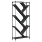 vidaXL Βιβλιοθήκη Μαύρη 79x30x180 εκ. Επεξεργασμένο Ξύλο & Μέταλλο