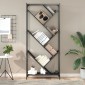 vidaXL Βιβλιοθήκη Μαύρη 79x30x180 εκ. Επεξεργασμένο Ξύλο & Μέταλλο