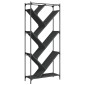 vidaXL Βιβλιοθήκη Μαύρη 79x30x180 εκ. Επεξεργασμένο Ξύλο & Μέταλλο