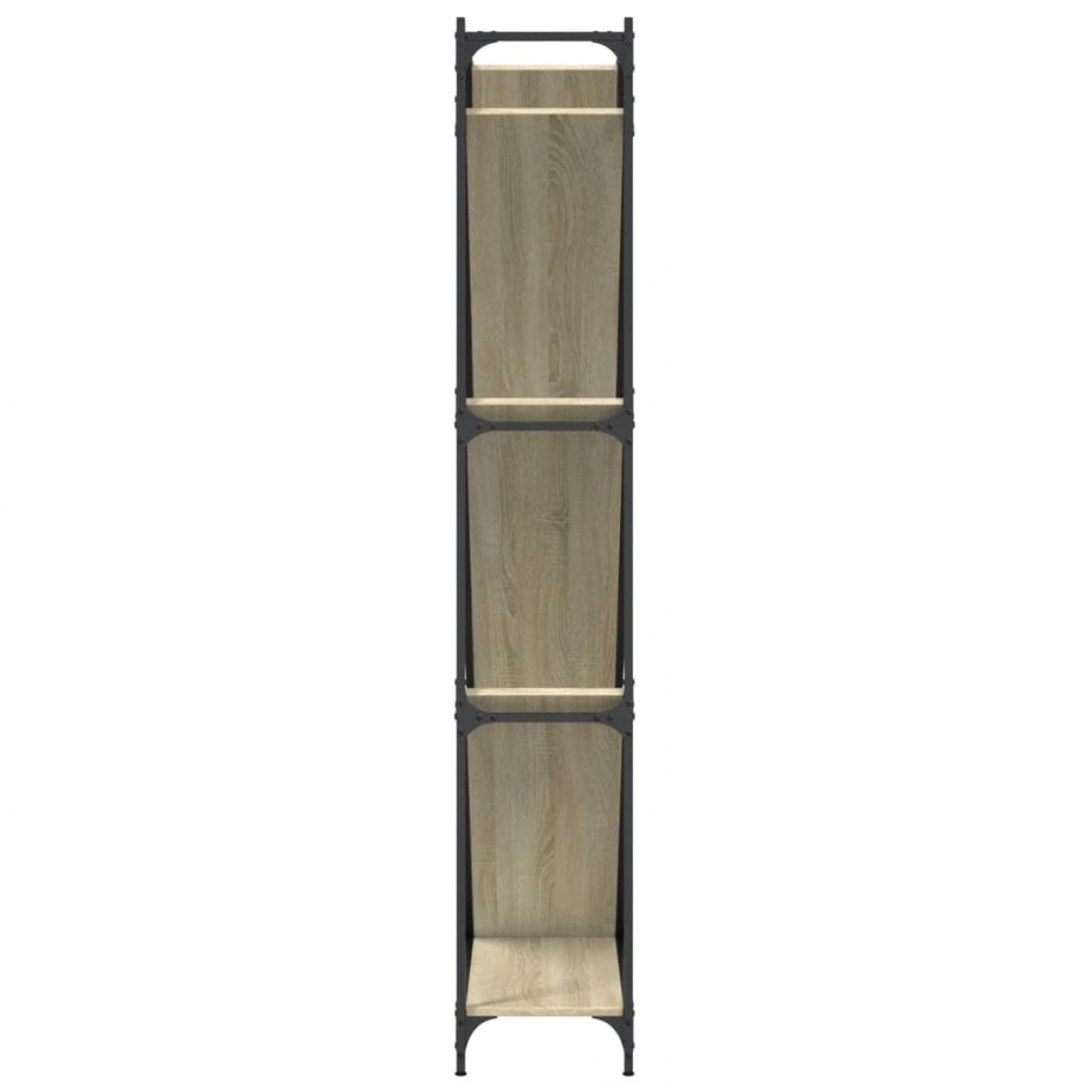 vidaXL Βιβλιοθήκη Sonoma Δρυς 79x30x180 εκ. Επεξεργ. Ξύλο & Μέταλλο