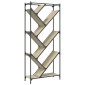 vidaXL Βιβλιοθήκη Sonoma Δρυς 79x30x180 εκ. Επεξεργ. Ξύλο & Μέταλλο