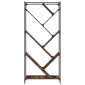 vidaXL Βιβλιοθήκη Καπνιστή Δρυς 79x30x180 εκ. Επεξεργ. Ξύλο & Μέταλλο