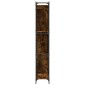 vidaXL Βιβλιοθήκη Καπνιστή Δρυς 79x30x180 εκ. Επεξεργ. Ξύλο & Μέταλλο