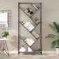 vidaXL Βιβλιοθήκη Γκρι Sonoma 79x30x180 εκ. Επεξεργ. Ξύλο & Μέταλλο