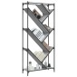 vidaXL Βιβλιοθήκη Γκρι Sonoma 79x30x180 εκ. Επεξεργ. Ξύλο & Μέταλλο