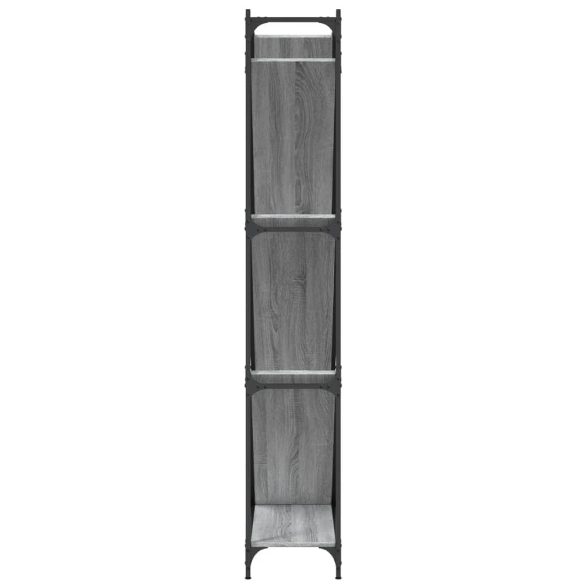 vidaXL Βιβλιοθήκη Γκρι Sonoma 79x30x180 εκ. Επεξεργ. Ξύλο & Μέταλλο