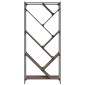 vidaXL Βιβλιοθήκη Καφέ Δρυς 79x30x180 εκ. Επεξεργ. Ξύλο & Μέταλλο