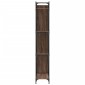 vidaXL Βιβλιοθήκη Καφέ Δρυς 79x30x180 εκ. Επεξεργ. Ξύλο & Μέταλλο
