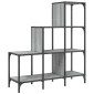 vidaXL Βιβλιοθήκη Γκρι Sonoma 92x30x102 εκ. Επεξεργ. Ξύλο & Μέταλλο