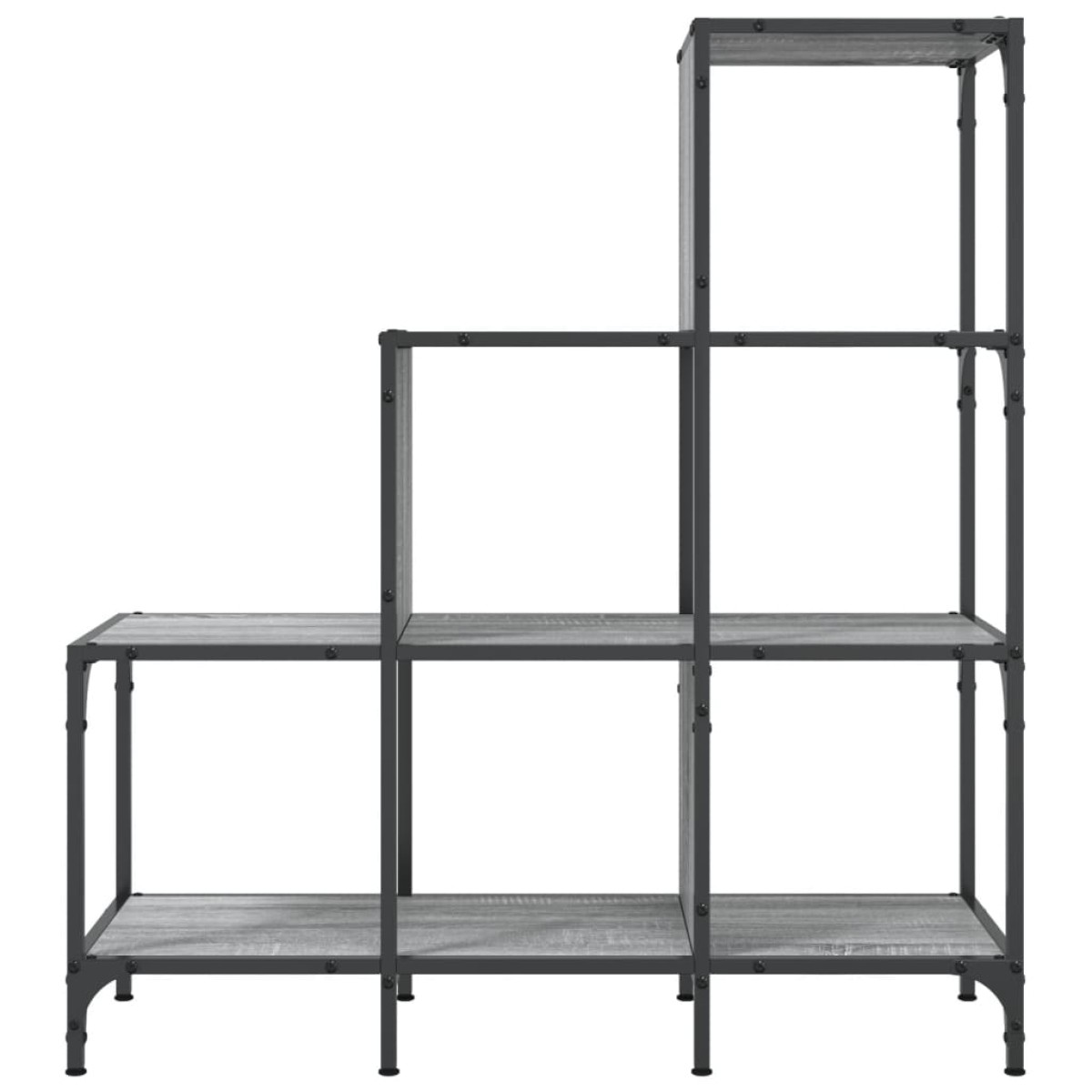 vidaXL Βιβλιοθήκη Γκρι Sonoma 92x30x102 εκ. Επεξεργ. Ξύλο & Μέταλλο