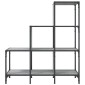 vidaXL Βιβλιοθήκη Γκρι Sonoma 92x30x102 εκ. Επεξεργ. Ξύλο & Μέταλλο