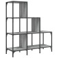 vidaXL Βιβλιοθήκη Γκρι Sonoma 92x30x102 εκ. Επεξεργ. Ξύλο & Μέταλλο