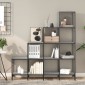 vidaXL Βιβλιοθήκη Γκρι Sonoma 122x30x132 εκ. Επεξεργ. Ξύλο & Μέταλλο