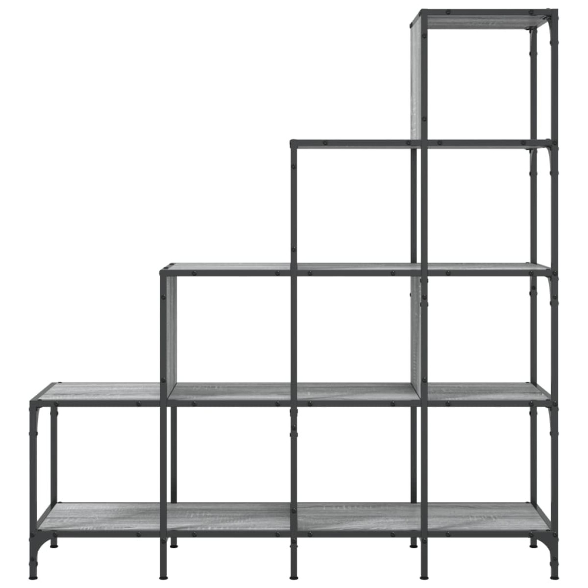 vidaXL Βιβλιοθήκη Γκρι Sonoma 122x30x132 εκ. Επεξεργ. Ξύλο & Μέταλλο