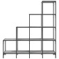 vidaXL Βιβλιοθήκη Γκρι Sonoma 122x30x132 εκ. Επεξεργ. Ξύλο & Μέταλλο