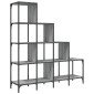 vidaXL Βιβλιοθήκη Γκρι Sonoma 122x30x132 εκ. Επεξεργ. Ξύλο & Μέταλλο