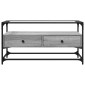 vidaXL Έπιπλο Τηλεόρασης Γυάλ Επιφάνεια Γκρι Sonoma 98x35x51εκ Επ Ξύλο
