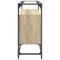 vidaXL Βοηθητικό Έπιπλο Γυάλ Επιφάνεια Sonoma Δρυς 98x35x81 εκ Επ Ξύλο