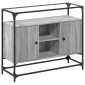 vidaXL Βοηθητικό Έπιπλο Γυάλ Επιφάνεια Γκρι Sonoma 98x35x81 εκ Επ Ξύλο