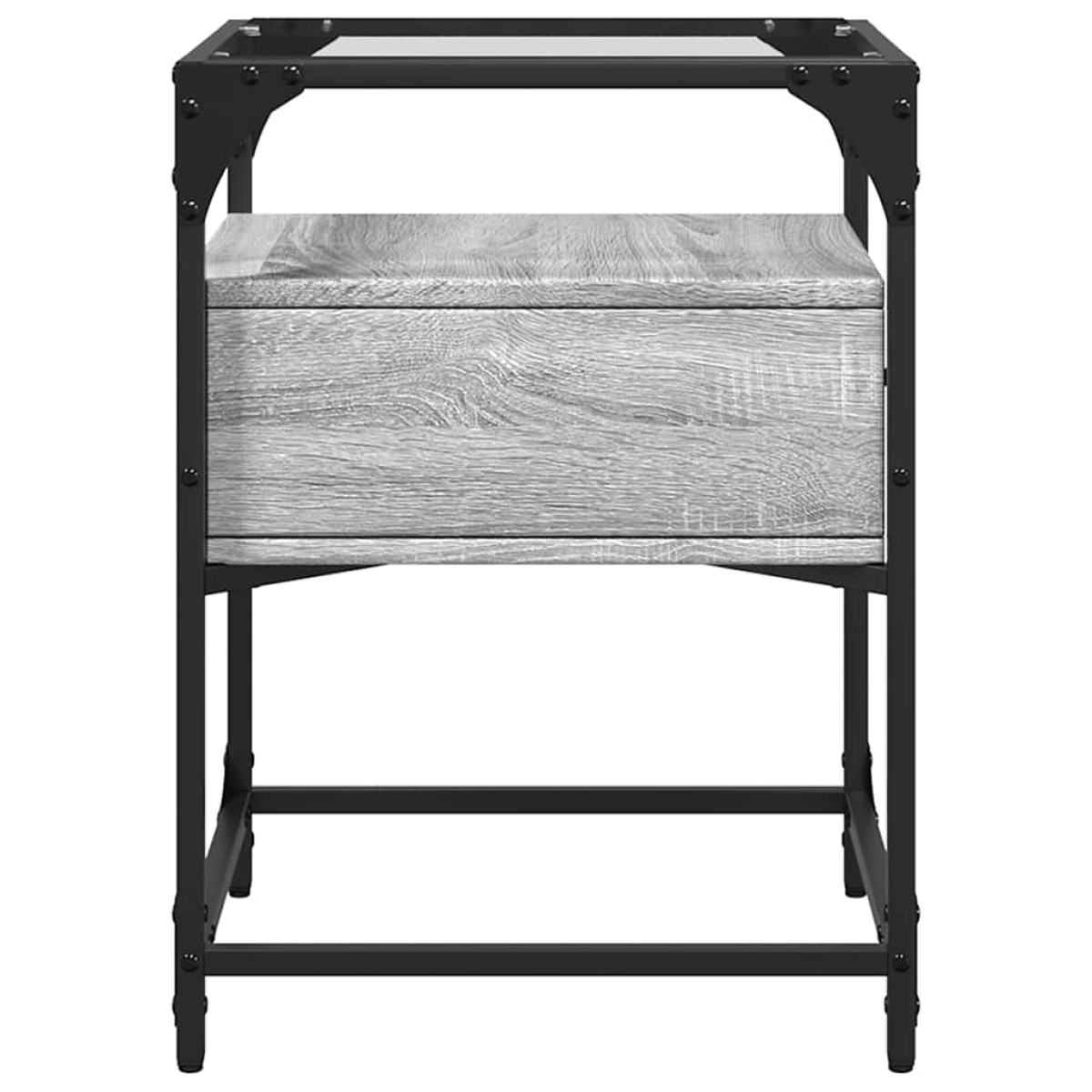 vidaXL Κομοδίνα 2 τεμ. Γκρι Sonoma 40 x 40 x 55 εκ. από Επεξεργ. Ξύλο