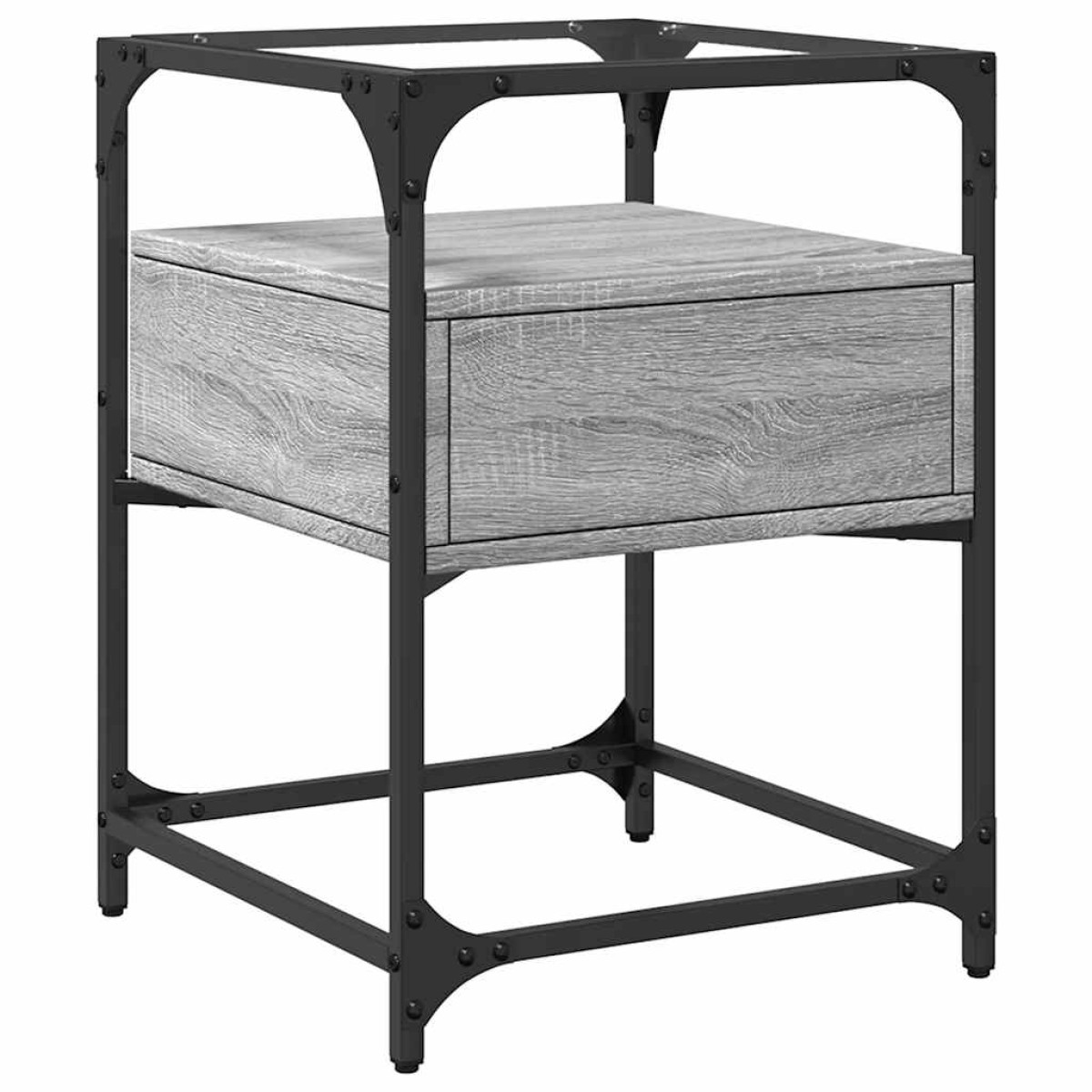 vidaXL Κομοδίνα 2 τεμ. Γκρι Sonoma 40 x 40 x 55 εκ. από Επεξεργ. Ξύλο