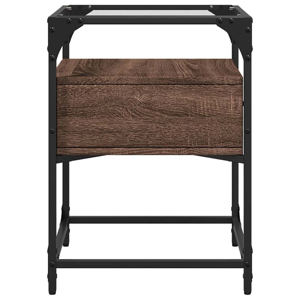 vidaXL Κομοδίνα 2 τεμ. Καφέ Δρυς 40x40x55 εκ. από Επεξεργ. Ξύλο