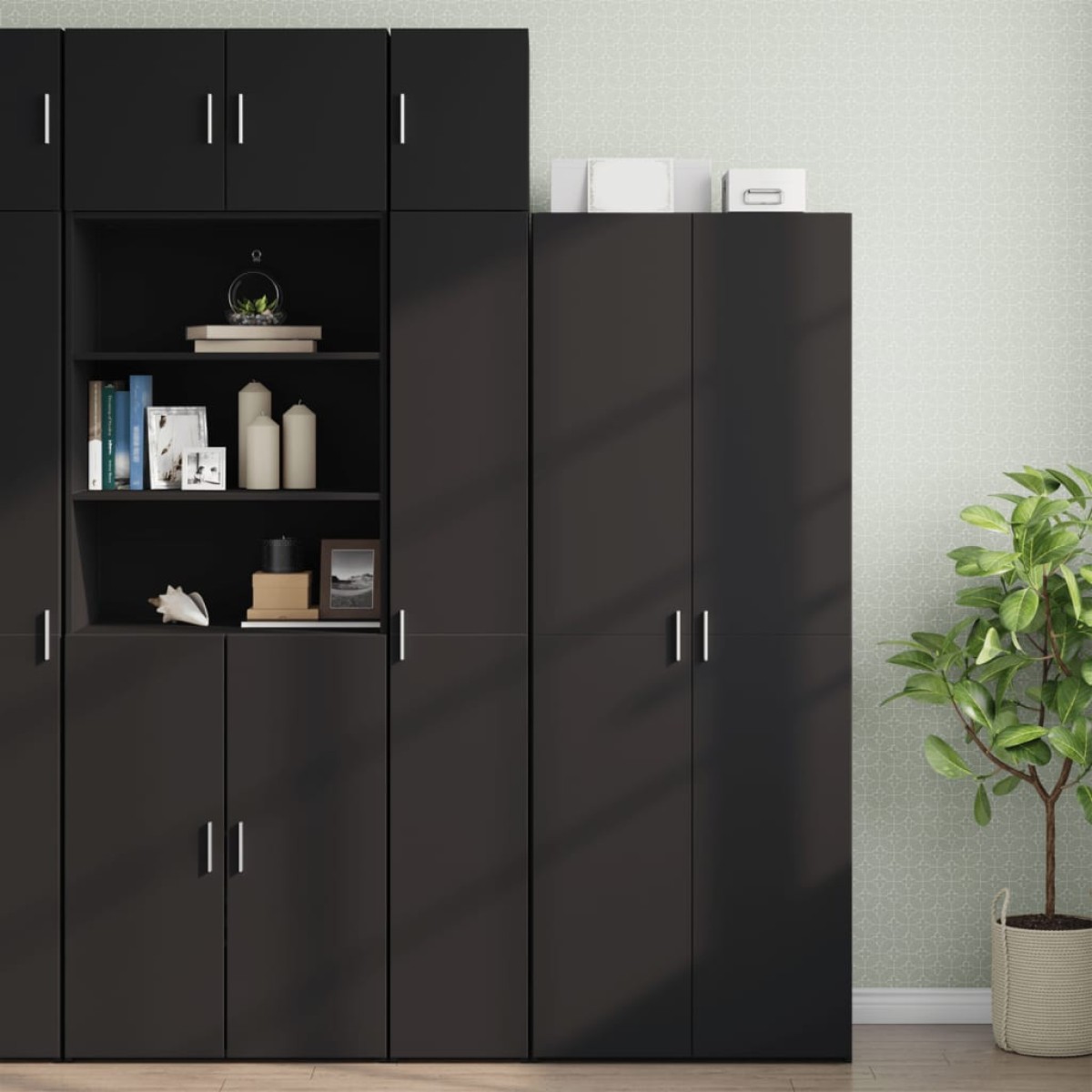 vidaXL Ντουλάπι Τοίχου Μαύρο 30x42,5x40 εκ. από Επεξεργασμένο Ξύλο