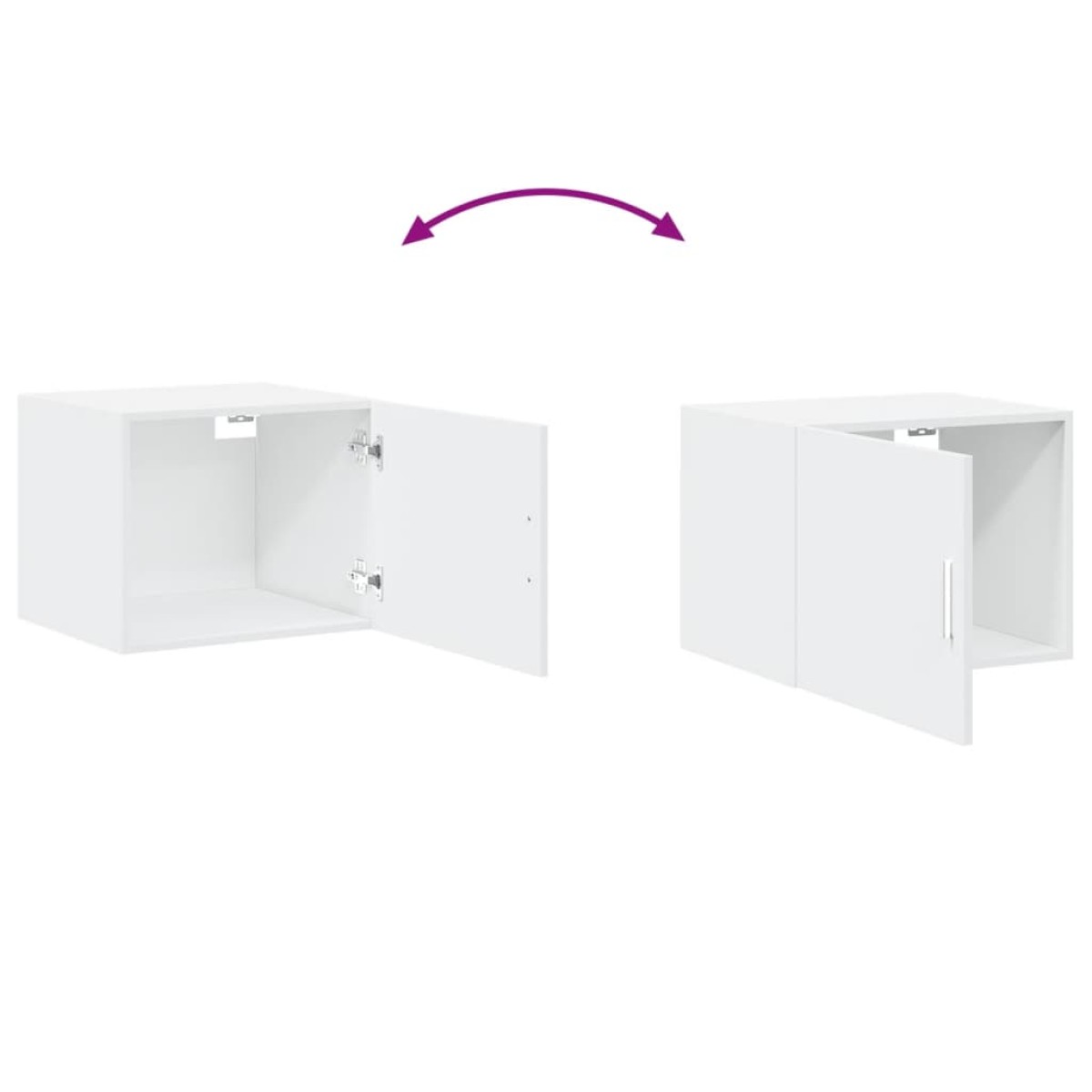 vidaXL Ντουλάπι Τοίχου Λευκό 50x42,5x40 εκ. Επεξεργασμένο Ξύλο