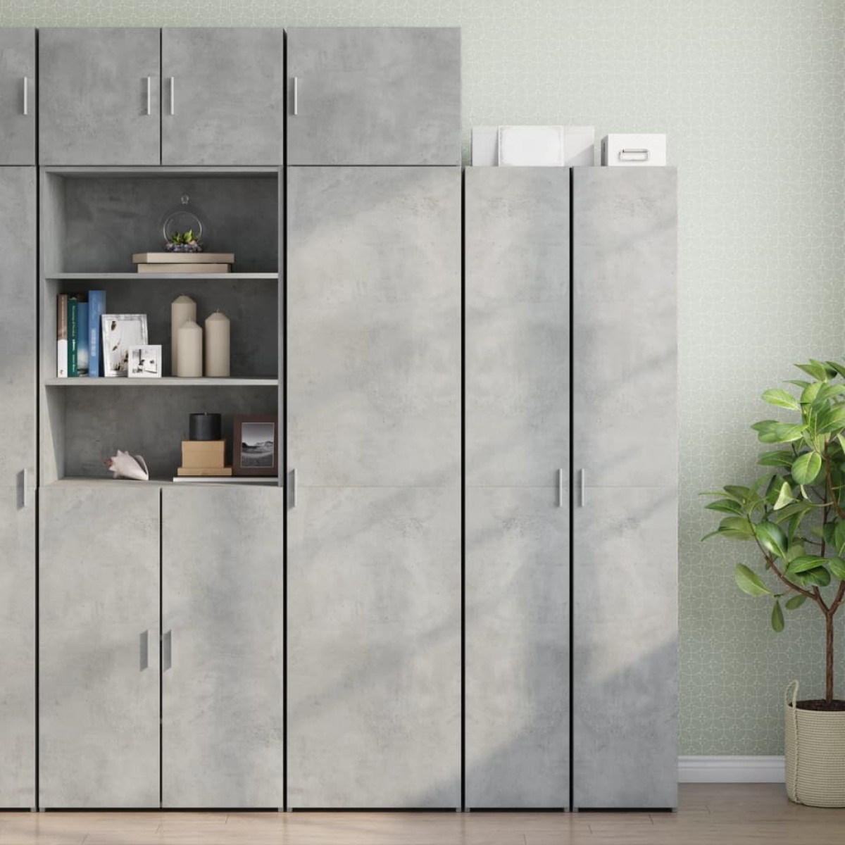 vidaXL Ντουλάπι Τοίχου Γκρι Σκυρ. 50x42,5x40 εκ. Επεξεργασμένο Ξύλο