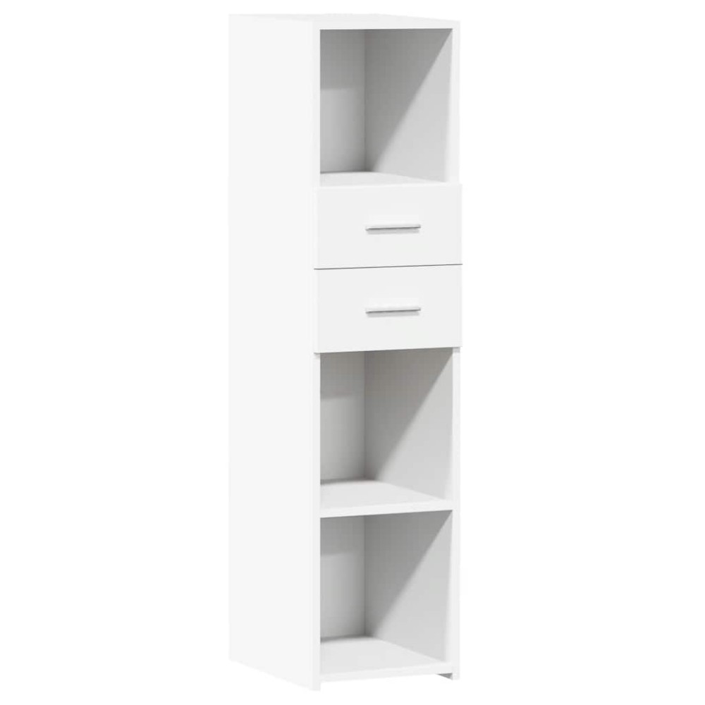 vidaXL Ντουλάπι Λευκό 30x42,5x124 εκ. από Επεξεργασμένο Ξύλο